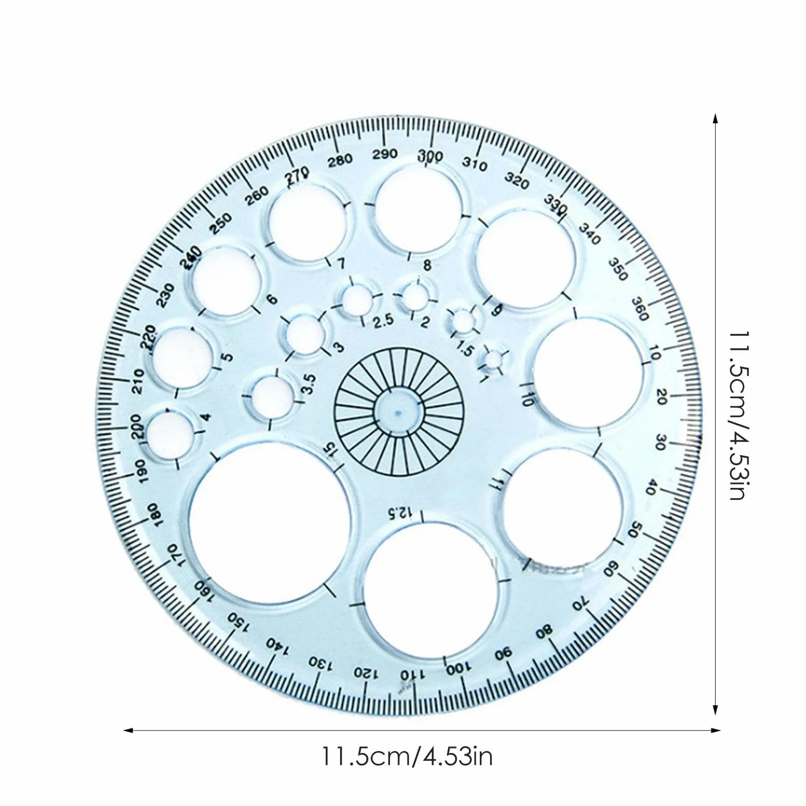 Acrylic Geometry Ruler Round Drawing Templates Circles Tracer Drafting Tools