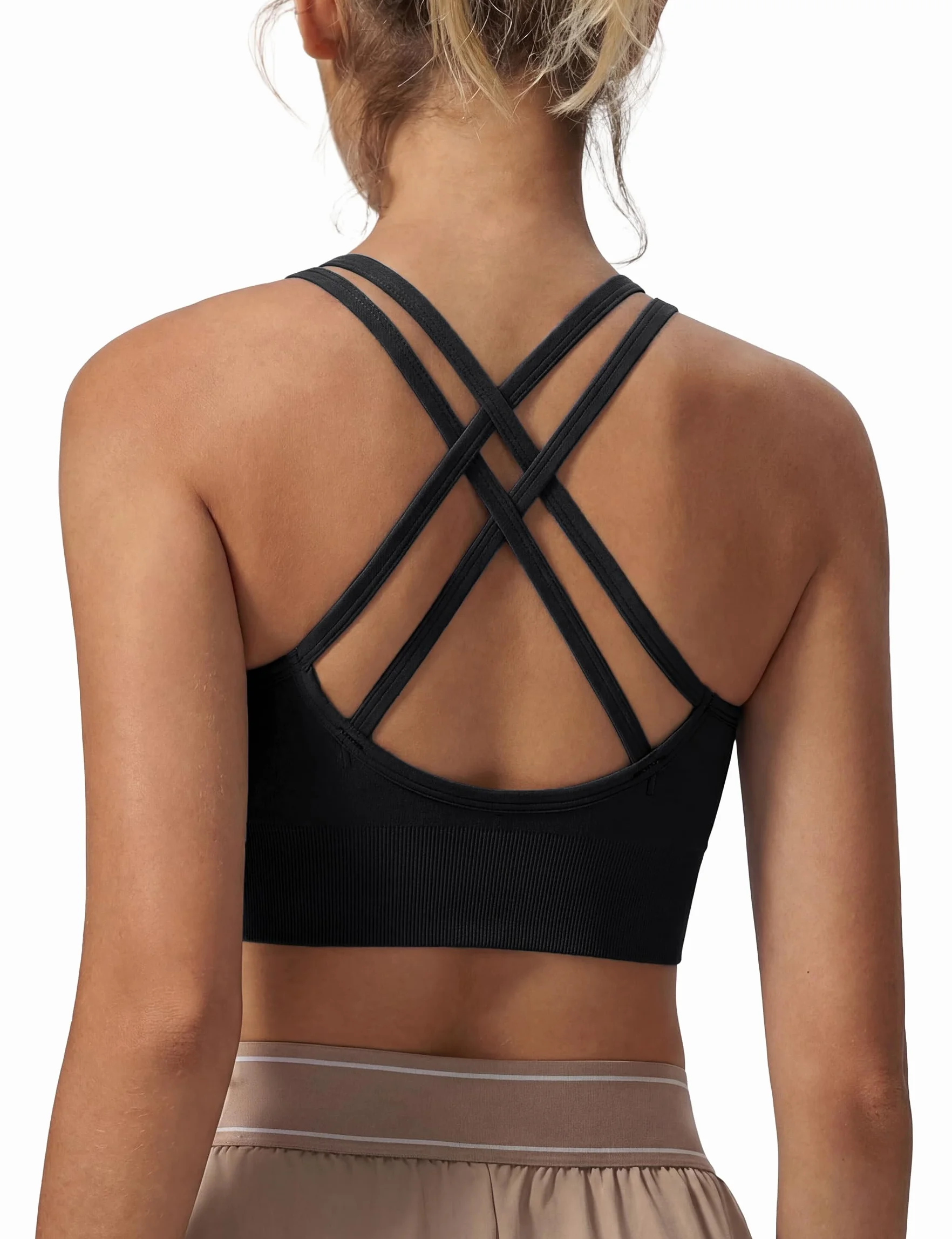 Reggiseno Sportivo Donna Push Up per Yoga Jogging Gym S-XL